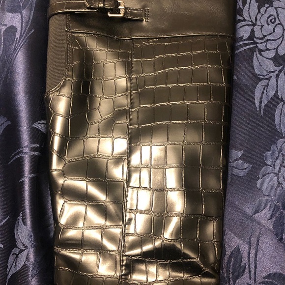 LifeStride women's dressy tall black faux alligator boots size 7 - Picture 3 of 16